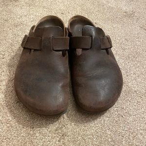Birkenstock Boston clogs Habana Brown leather EU 39 size 8.